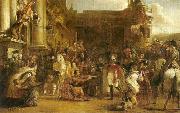 Sir David Wilkie the entrance of george iv at holyrood house painting